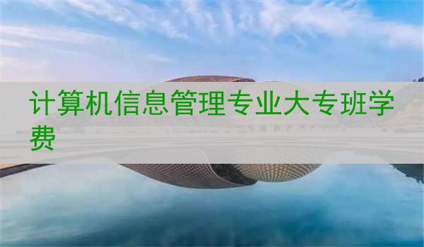 计算机信息管理专业大专班学费