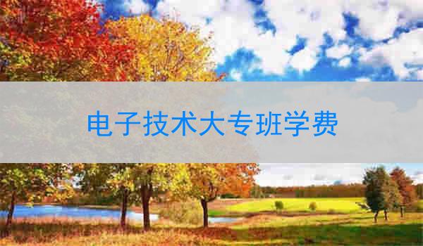 电子技术大专班学费