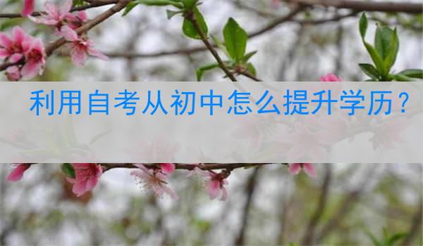 利用自考从初中怎么提升学历？