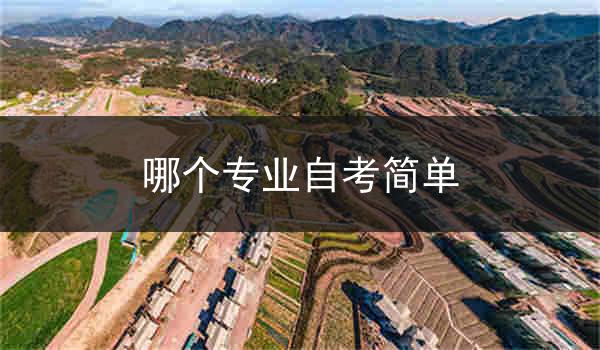 哪个专业自考简单