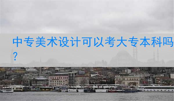 中专美术设计可以考大专本科吗？