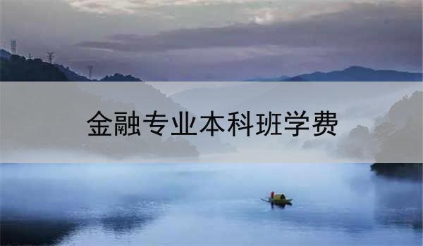 金融专业本科班学费