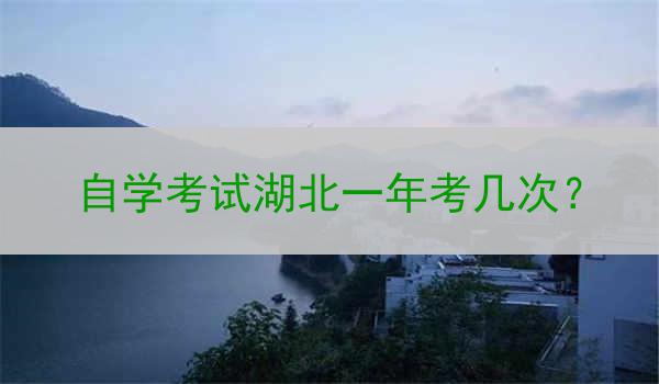 自学考试湖北一年考几次？