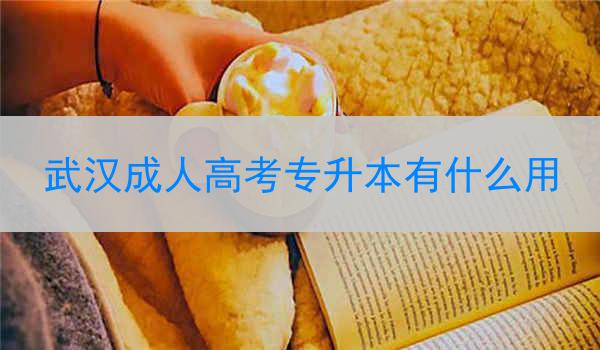 武漢成人高考專升本有什么用