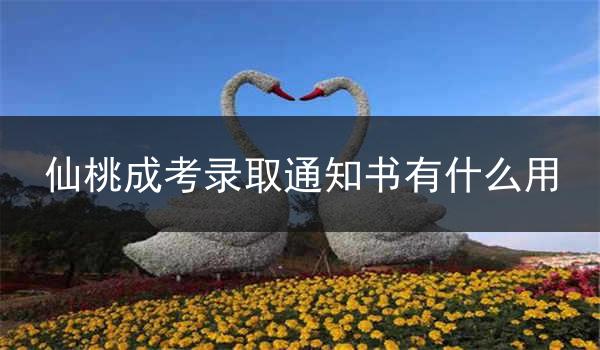 仙桃成考錄取通知書有什么用