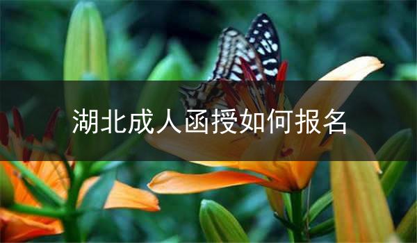 湖北成人函授如何報(bào)名