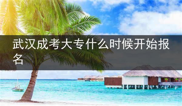 武漢成考大專什么時(shí)候開始報(bào)名