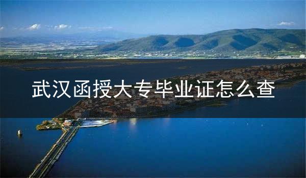 武漢函授大專畢業(yè)證怎么查