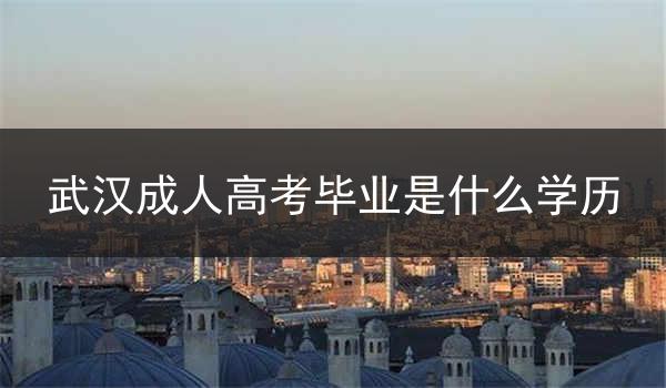 武漢成人高考畢業(yè)是什么學歷
