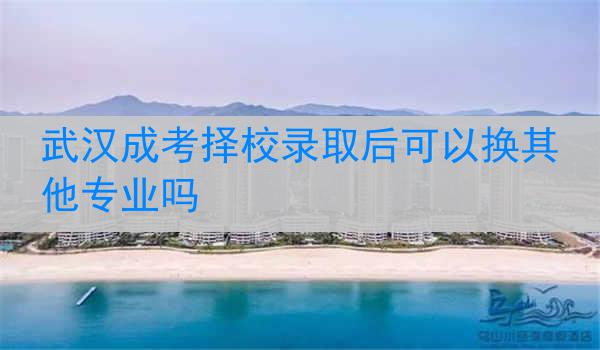 武汉成考择校录取后可以换其他专业吗