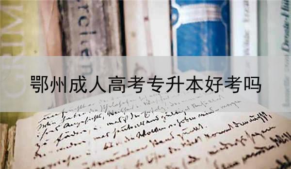 鄂州成人高考专升本好考吗