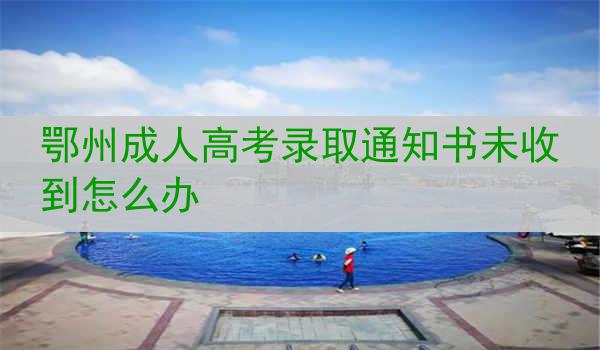 鄂州成人高考录取通知书未收到怎么办