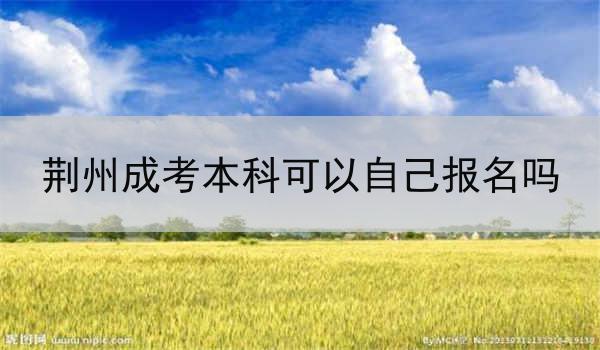 荆州成考本科可以自己报名吗