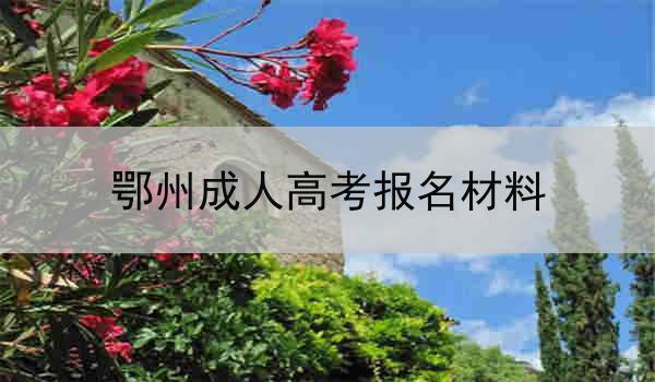 鄂州成人高考报名材料
