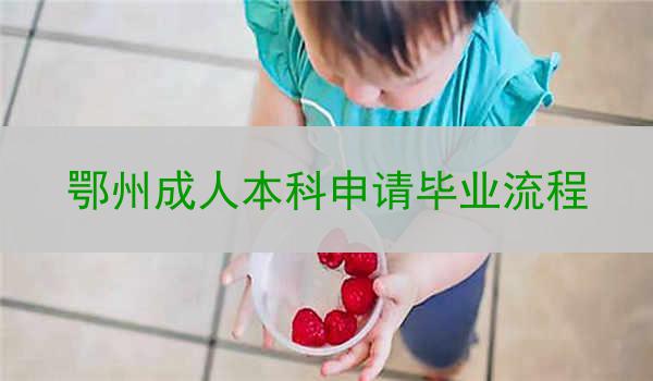 鄂州成人本科申请毕业流程