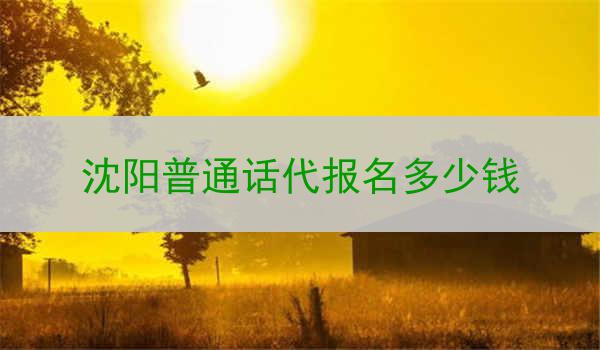 沈阳报名普通话培训的价格