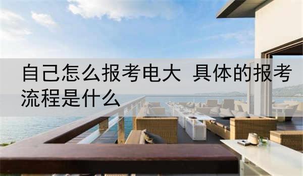 自己怎么报考电大 具体的报考流程是什么