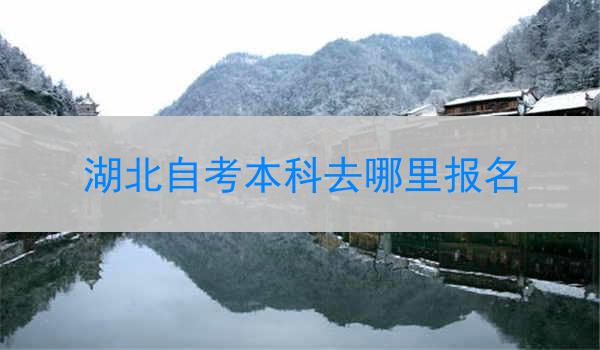 湖北自考本科去哪里报名