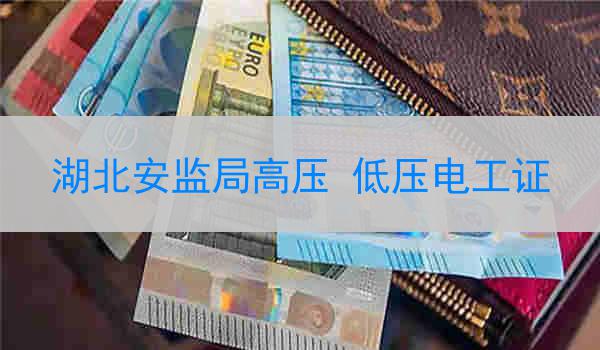 湖北安监局高压 低压电工证