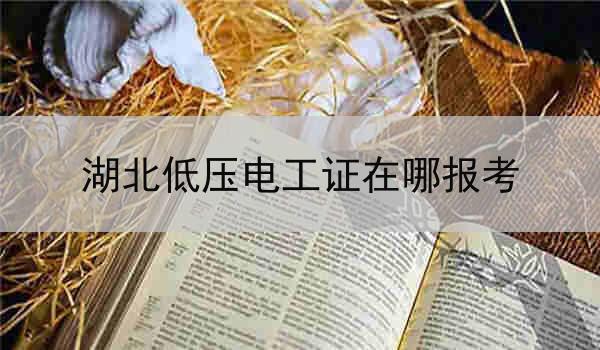 湖北低压电工证在哪报考