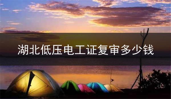 湖北低压电工证复审多少钱