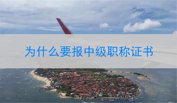 为什么要报中级职称证书