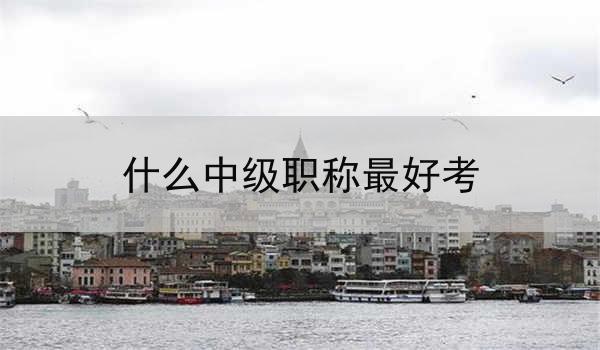 什么中级职称最好考