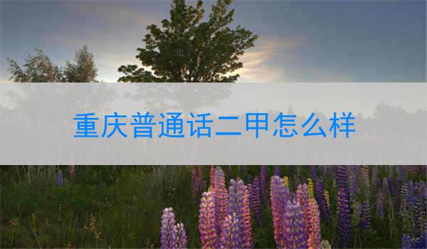 重庆普通话二甲的评测情况和发展现状