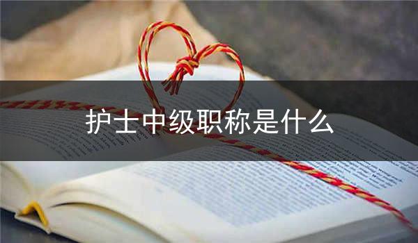 护士中级职称是什么