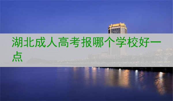 湖北成人高考报哪个学校好一点