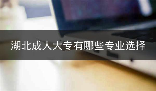 湖北成人大专有哪些专业选择