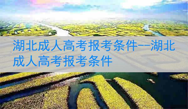 湖北成人高考报考条件--湖北成人高考报考条件