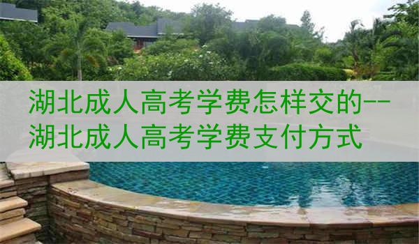 湖北成人高考学费怎样交的--湖北成人高考学费支付方式