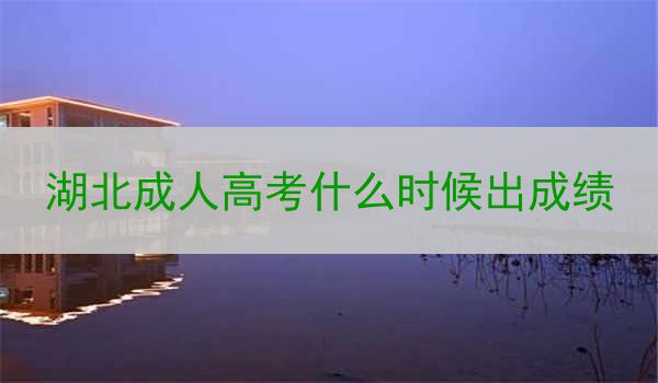 湖北成人高考什么时候出成绩