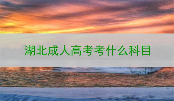湖北成人高考考什么科目