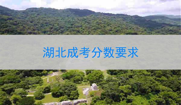 湖北成考分数要求