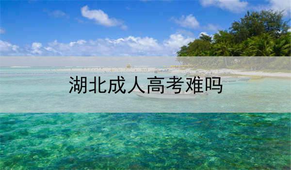 湖北成人高考难吗
