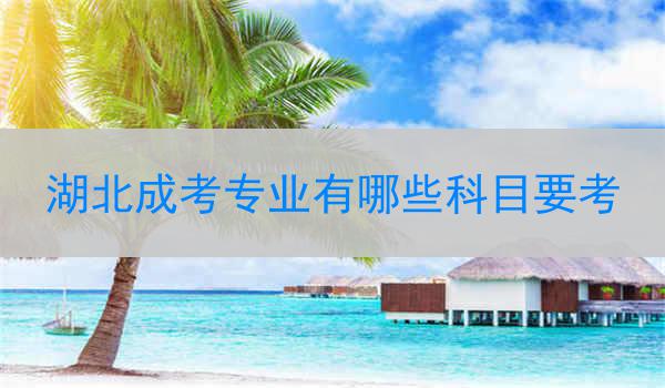 湖北成考专业有哪些科目要考