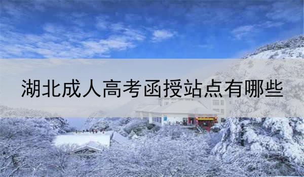 湖北成人高考函授站点有哪些