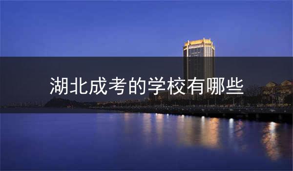 湖北成考的学校有哪些