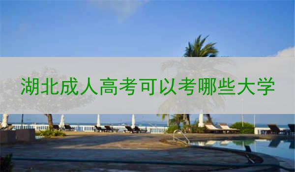 湖北成人高考可以考哪些大学