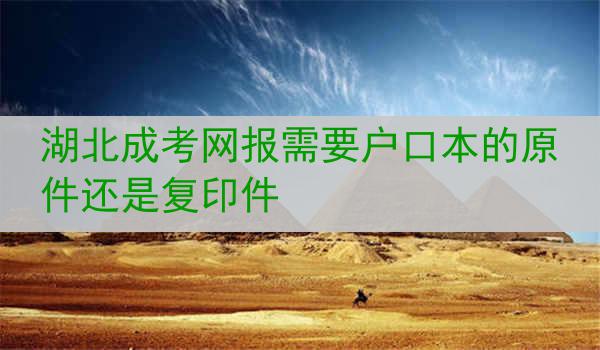 湖北成考网报需要户口本的原件还是复印件