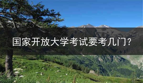 國家開放大學(xué)考試要考幾門？