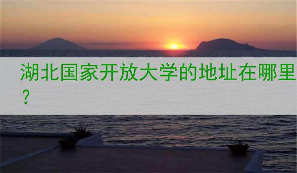 湖北国家开放大学的地址在哪里？