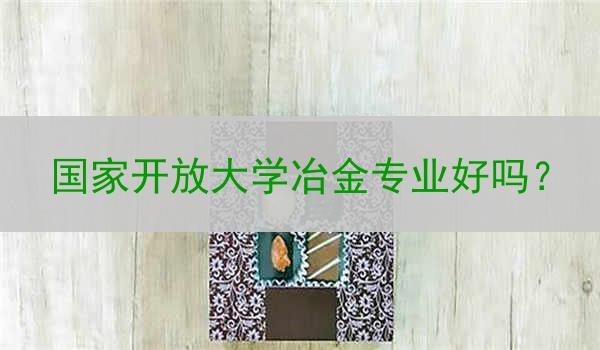 国家开放大学冶金专业好吗？