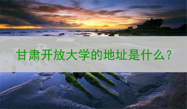 甘肃开放大学的地址是什么？