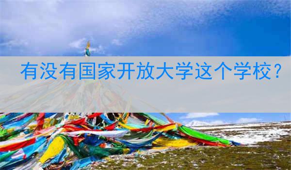 有没有国家开放大学这个学校？