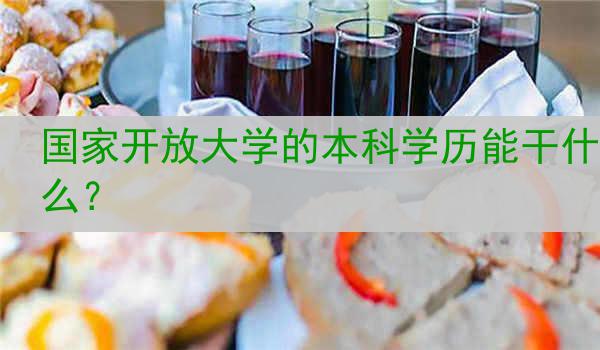 国家开放大学的本科学历能干什么？