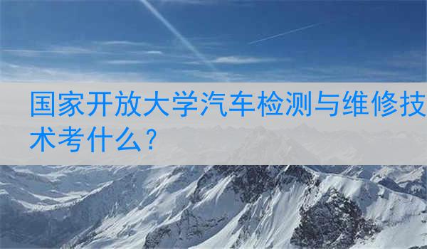 国家开放大学汽车检测与维修技术考什么？