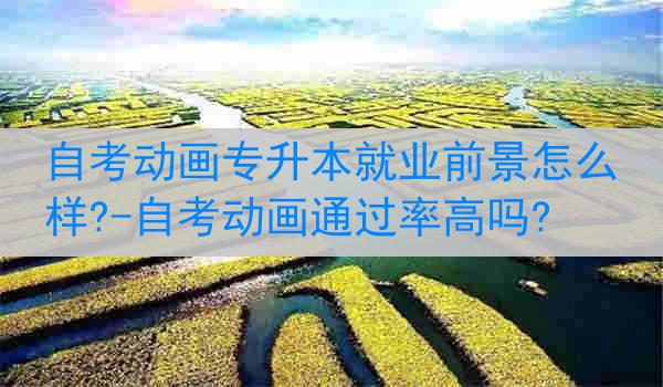 自考动画专升本就业前景怎么样?-自考动画通过率高吗?